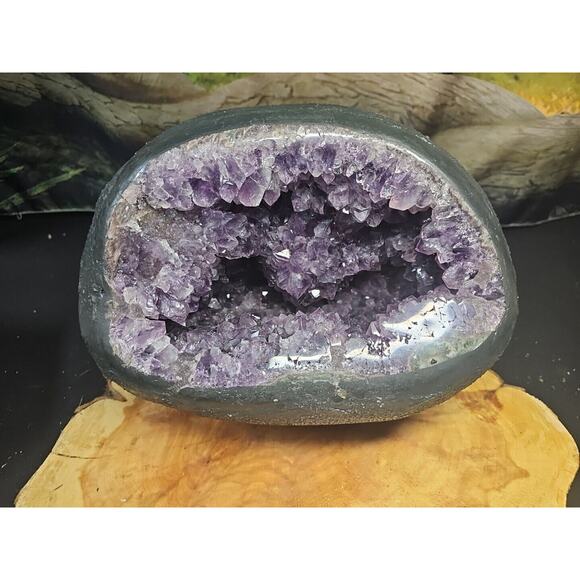 21.7LB Natural Amethyst geode quartz cluster crystal mineral specimen healing - Picture 2 of 12